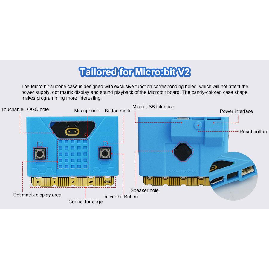 เคส microbit V2 แบบซิลิโคน Case for microbit V2 ไมโครบิต | Shopee Thailand