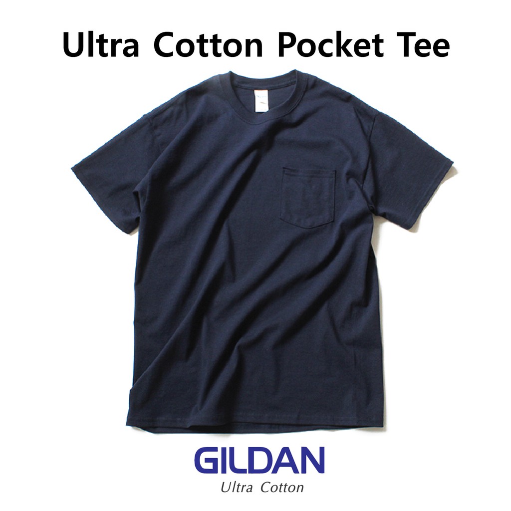 ภาพหน้าปกสินค้าGildan Ultra Cotton Pocket Tee สีกรม