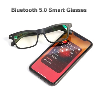 แว่นตากันแดด บลูทูธ 5.0 เปิดหู แฮนด์ฟรี เข้าได้กับเลนส์สั่งการ เข้ากันได้กับ IOS Android ลําโพง