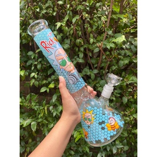 Glass Bong 35 cm with print 9mm glass thick