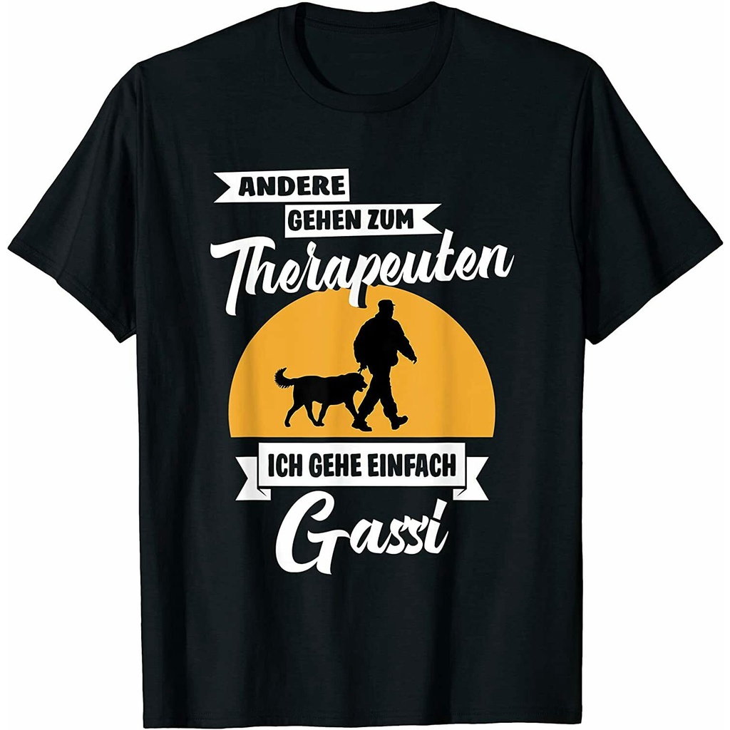 เสื้อยืด-พิมพ์ลาย-gehen-zum-therapeuten-ich-gehe-einfach-gassi-geschenk-fun-สําหรับผู้ชาย