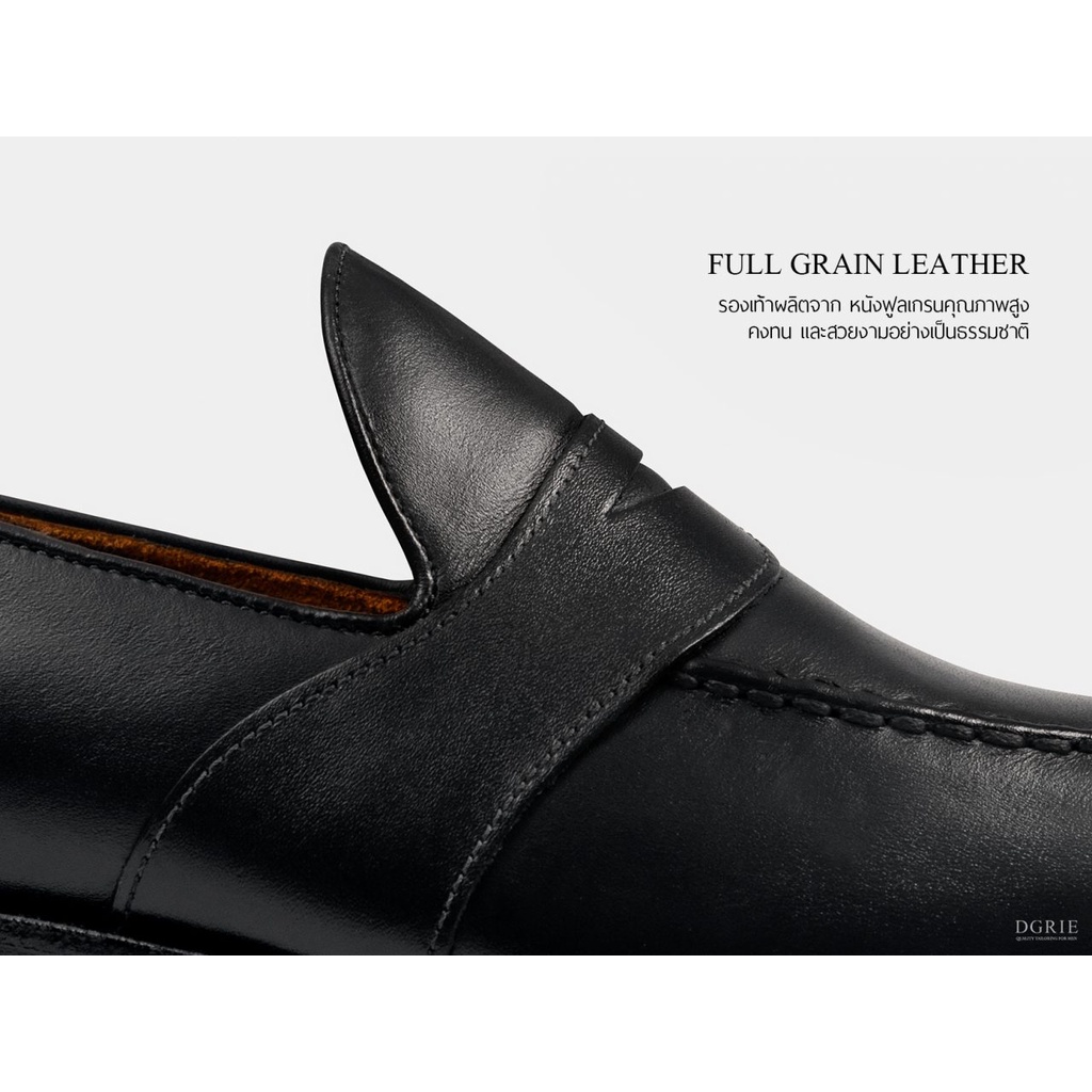 dgrie-รองเท้าโลฟเฟอร์สีดำ-black-full-strap-penny-loafer-shoes-ไซส์ไหนหมดสามารถทักแชทสอบถามได้