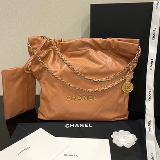 Chanel22 สี ชาเย็น Grade vip Size 39 cm  อุปกรณ์ full box set