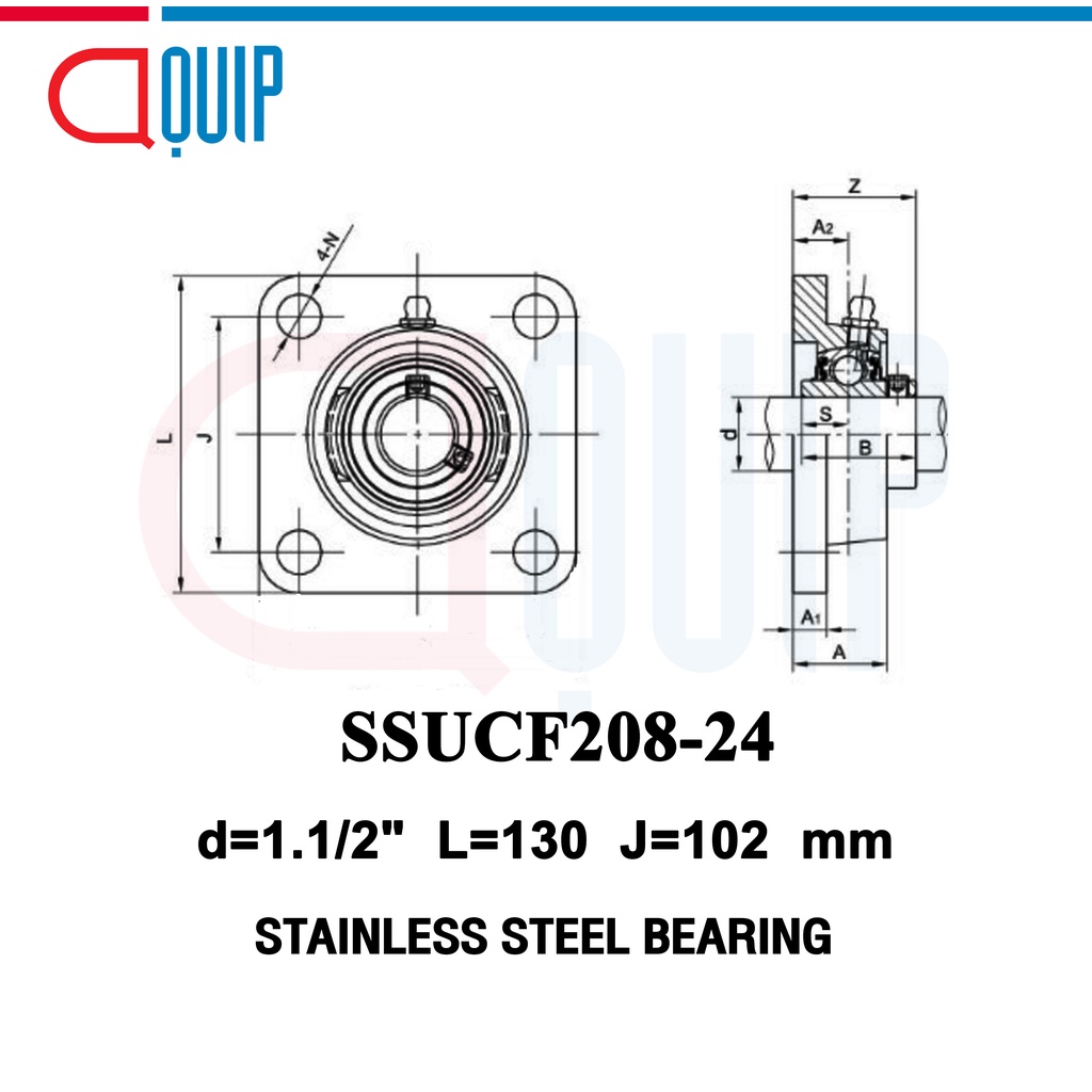 ssucf208-24ehb-ldk-ตลับลูกปืนตุ๊กตา-สเตนแลส-sucf208-24ehb-stainless-steel-bearing-ssucf208-24-ehb