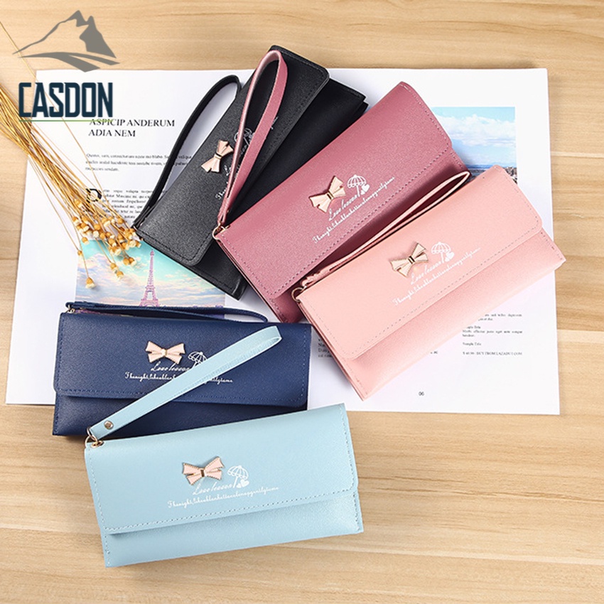 casdon-กระเป๋าสตางค์-กระเป๋าใส่เงิน-รุ่น-jj-804-หนังพียูพรีเมียม-มีช่องใส่บัตรหลายช่อง-พร้อมส่งจากไทย