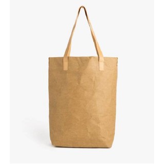 ECOTOPIA SHUTER LIFE Kraftpaper Tote Bag Brown