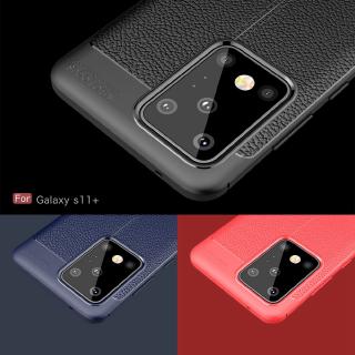 Samsung Galaxy S20 Plus Ultra Casing Soft TPU Case Galaxy S20+ Litchi Texture Shockproof Silicone Back Cover