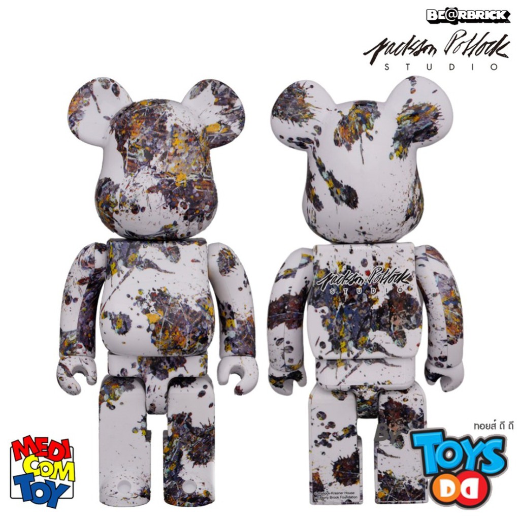 Be@rbrick 400% & 100%, 1000% Jackson Pollock Studio (SPLASH