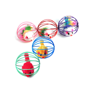 โปรโมชั่น : Boqi factory บอลกรงหนู บอลของเล่นแมว  คละสี  TT01