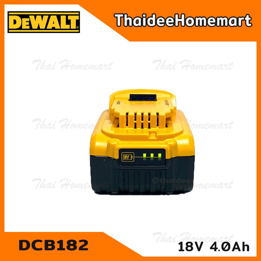 ภาพสินค้าDEWALT แบตเตอรี่ Lithium-ion 18V(20Vmax) 4.0Ah รุ่น DCB182 รับประกันศูนย์ 1 ปี จากร้าน thaideehomemart_ บน Shopee ภาพที่ 2