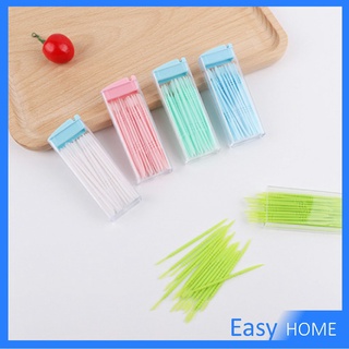 แบบซอง สีสันไม่เป็นอันตราย ไม้จิ้มฟันกล่องพลาสติก 2 ด้าน toothpicks