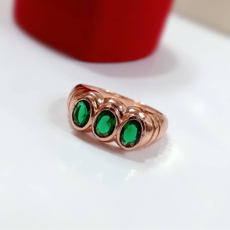 แหวนนาคข้อมะขามสีเขียว-แหวนเศษนาคแท้ไม่ลอกไม่ดำ