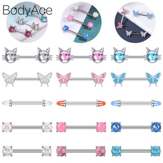 Bodyace จิวเจาะร่างกาย ร่างกาย รูปผึ้ง คริสตัล สเตนเลส 14 กรัม 1 ชิ้น