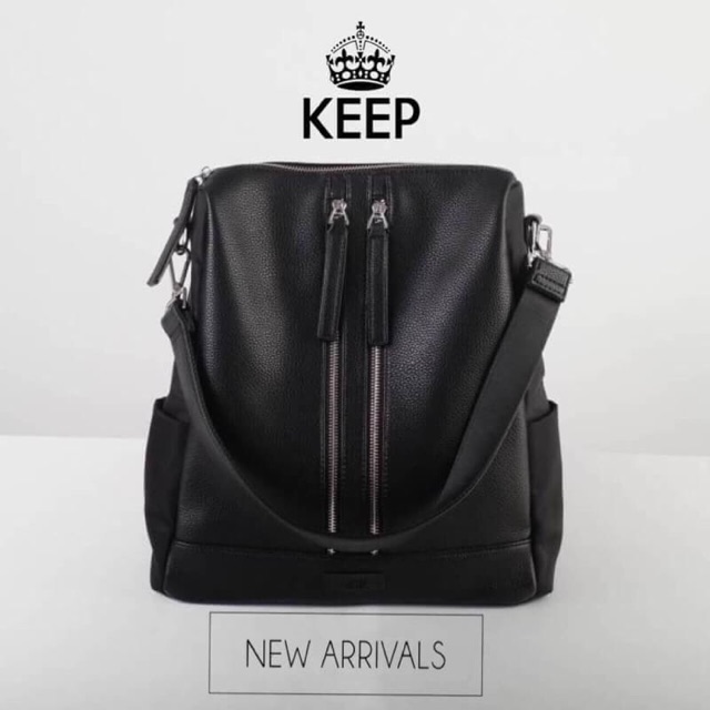 แท้-กระเป๋าเป้หนัง-ทรงน่ารักมากๆๆๆ-จากแบรนด์-keep-รุ่น-kyla-2zipper-backpack