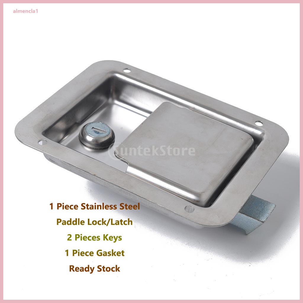 marine-yacht-rv-stainless-steel-paddle-lock-latch-amp-key-for-tool-box-door