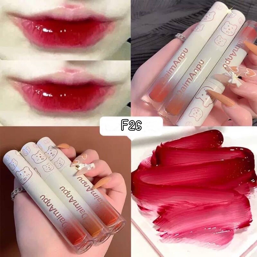DaimAnpu ลิปสติก ลิปกลอส 6สี ติดทนนาน เพิ่มความชุ่มชื้นให้ริมฝปาก ...