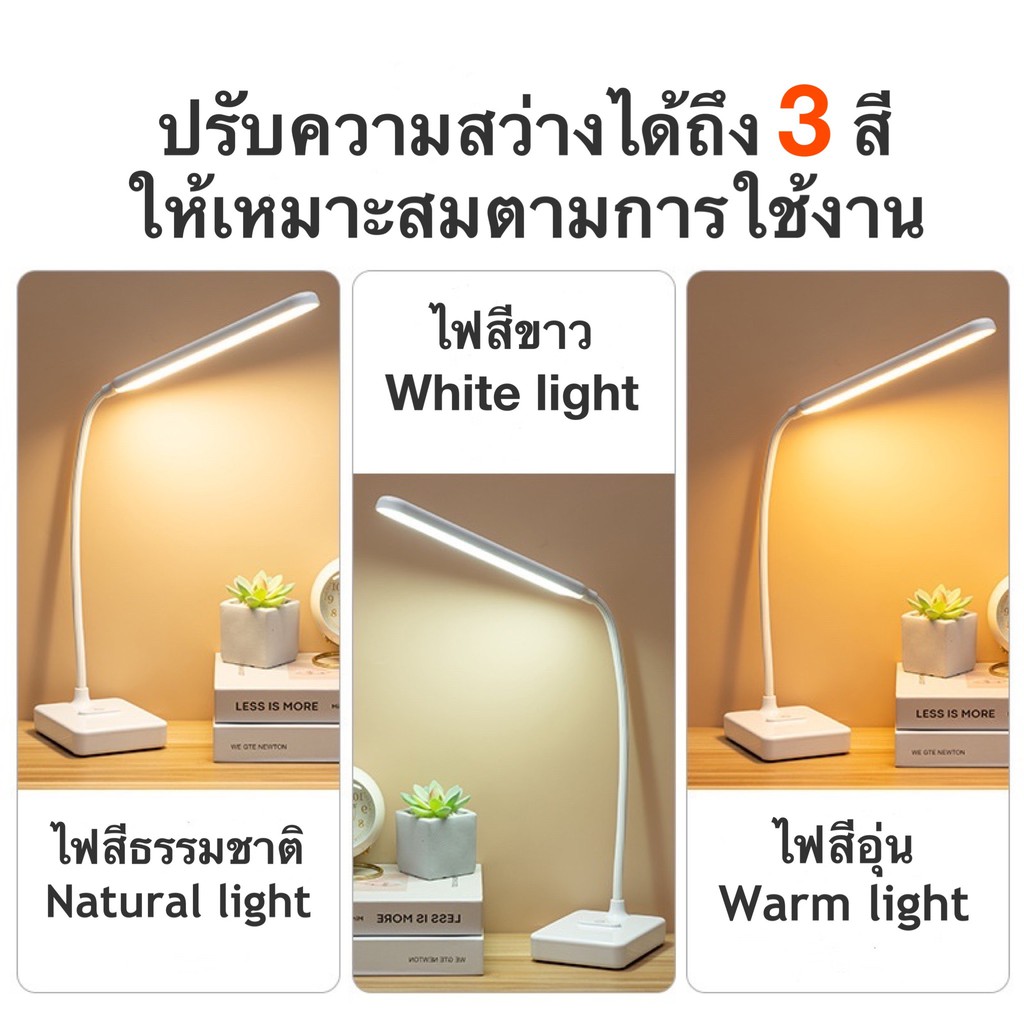 ภาพหน้าปกสินค้าพร้อมส่ง โคมไฟ โคมไฟตั้งโต๊ะ โคมไฟอ่านหนังสือ LED(โคมไฟญี่ปุ่น) มีแบบแบตในตัวและแบบเสียบสาย ปรับได้3ระดับ รี่แสงได้ จากร้าน zpondlist บน Shopee