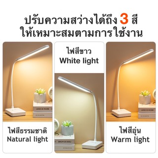 ภาพขนาดย่อของภาพหน้าปกสินค้าพร้อมส่ง โคมไฟ โคมไฟตั้งโต๊ะ โคมไฟอ่านหนังสือ LED(โคมไฟญี่ปุ่น) มีแบบแบตในตัวและแบบเสียบสาย ปรับได้3ระดับ รี่แสงได้ จากร้าน zpondlist บน Shopee