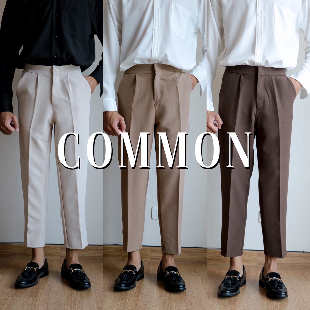 สินค้าขายดี-baron-common-pants-กางเกงขายาวสแลคขาเต่อเอวสูง