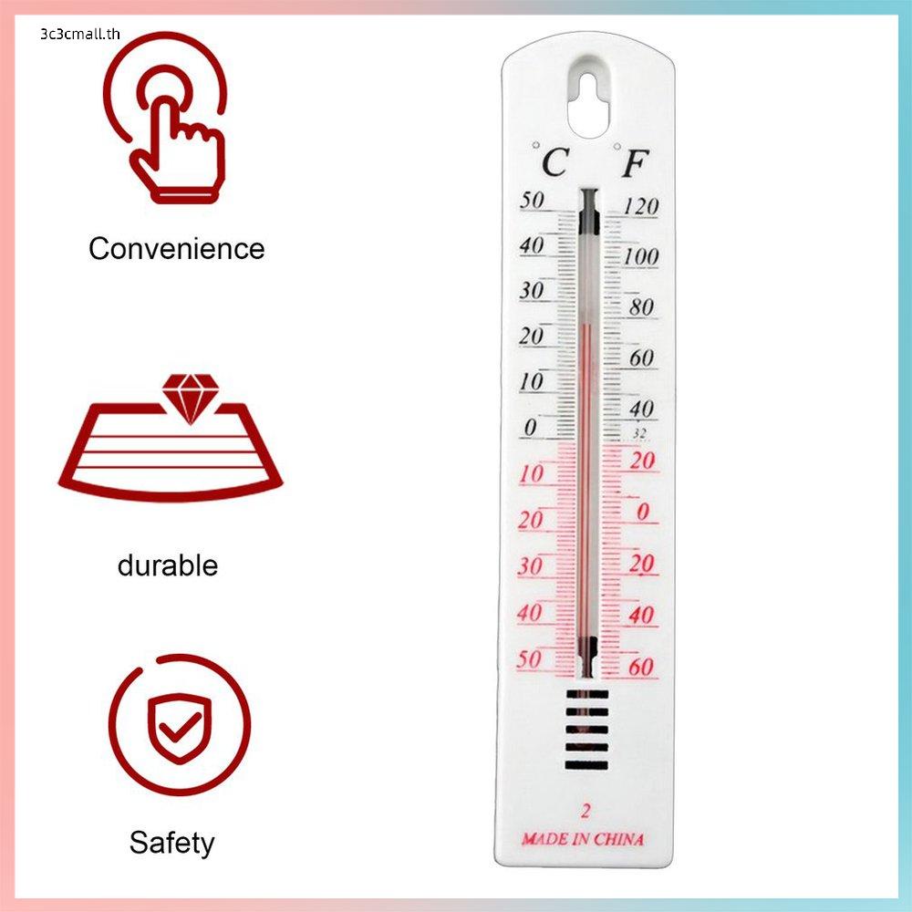 เครื่องวัดอุณหภูมิพลาสติก-สีขาว-แบบแขวนผนัง-สําหรับบ้าน-สวน-โรงรถ-ในร่ม-สํานักงาน-สวนเรือนกระจก