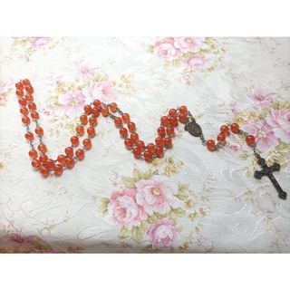 #1 สายประคำ คาทอลิก คาเนเลียน 9 มม. Carnelian Catholic Rosary ( 9 mm.)