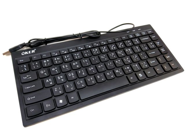ภาพหน้าปกสินค้าOKER คีย์บอร์ดโน้ตบุ๊ค USB Keyboard OKER OKER (Mini F6) /(F9)สีขาว,สีดำ/NUBWO NK-35 MERCURY Portable Business Keyboard จากร้าน thongyut บน Shopee