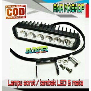 Supermoto ไฟสปอตไลท์ LED 6 ตา สําหรับติดด้านหน้ารถมอเตอร์ไซค์วิบาก