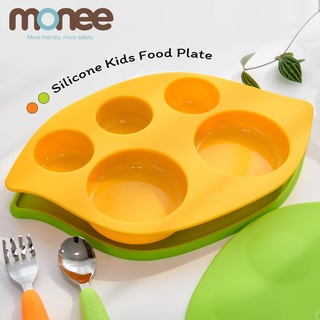 ภาพหน้าปกสินค้าจานซิลิโคน สำหรับเด็ก ดูดโต๊ะได้ monee silicone kid food plate ที่เกี่ยวข้อง