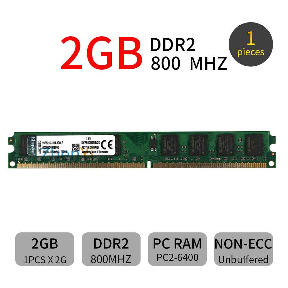 ภาพหน้าปกสินค้าหน่วยความจำ แรม Kingston PC DDR2 2GB 800 MHZ AD22ZT มีประกัน จากร้าน urxn2485th.th บน Shopee