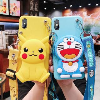 🔥 มีพร้อมส่ง 🔥 เคส Huawei Y9 2019 Y6 Y7 PRO 2019 Honor 8X 8 9 9X ipper Wallet Cartoon doraemon soft Phone Case