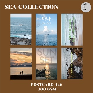 Postcard 4x6 โปสการ์ดตกแต่งห้อง ติดผนัง รูปทะเล [SEACOLLECTION]