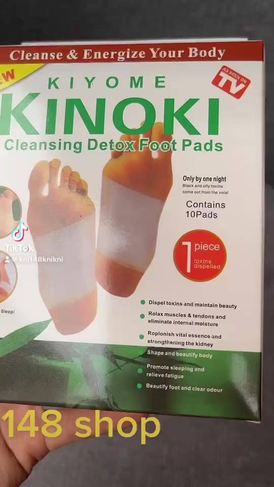 แผ่นแปะเท้าดูดสารพิษ-kinoki-สูตรใหม่เข้มข้นกว่า-ของแท้-foot-detox-แผ่นแปะเท้าดีท็อกเพื่อสุขภาพ-10-กล่อง