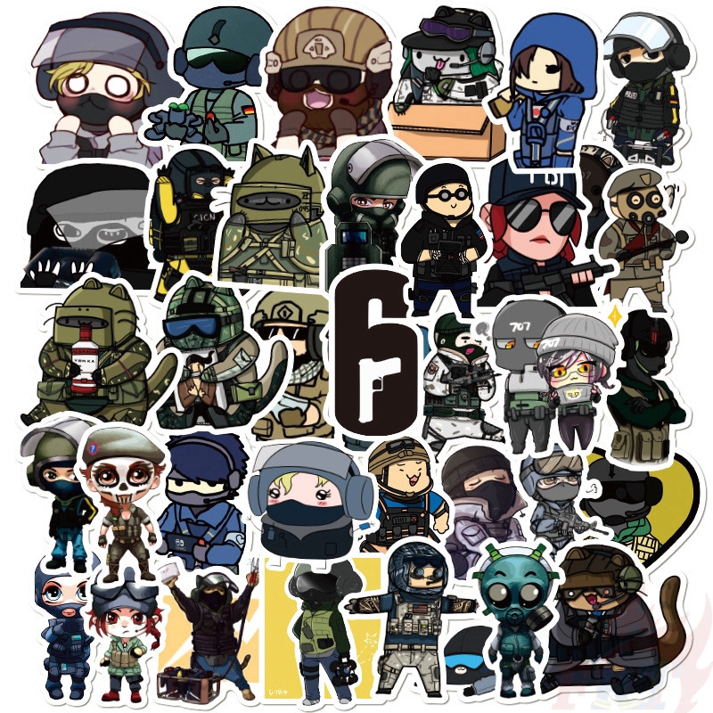 Rainbow Six - FPS Games สติ๊กเกอร์ 49Pcs/Set Waterproof DIY Decals ...