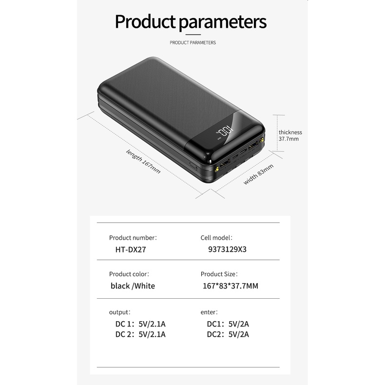 แบตสำรองของแท้-30000mah-powerbank-แบตสำรอง-พาวเวอร์แบงค์-พาเวอร์แบ-ใช้สะดวกชาร์จรวดเร็วทันใจ-มาพร้อมสาย-4-เส้นในตัว-แบต