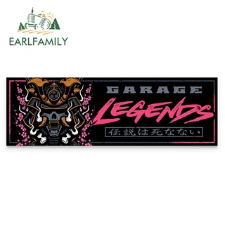 Earlfamily สติกเกอร์กันน้ํา กันรอยขีดข่วน ลาย Kamikaze Samurai Garage Legends 13 ซม. x 4.3 ซม. สําหรับติดตกแต่งหน้าต่างรถยนต์