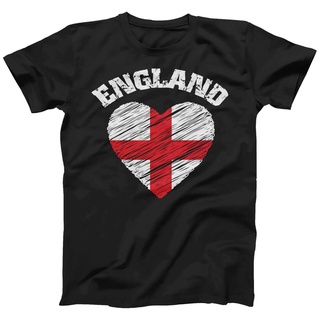 เสื้อยืดผู้ชาย เสื้อยืดคอกลม พิมพ์ลายการ์ตูนฟุตบอล Love England 2022 สไตล์ยุโรป สําหรับผู้ชาย S-5XL