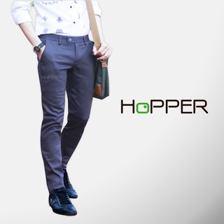 ภาพขนาดย่อของภาพหน้าปกสินค้ากางเกงขากระบอกเล็ก Hopper Progress ผ้ายืด โทนเทา จากร้าน hoppernattasarun บน Shopee