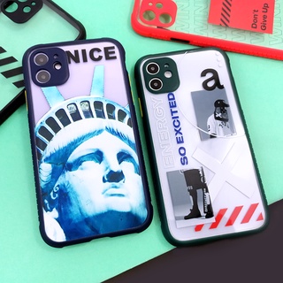 พร้อมส่ง!!Samsung A10 A21s A30s/A50s S20 FE เคสขอบกันลื่น เคสกันเลนส์กล้อง เคสกันกล้อง เคสเท่ เคสพิมพ์ลาย ขอบสี เคสแฟชั่