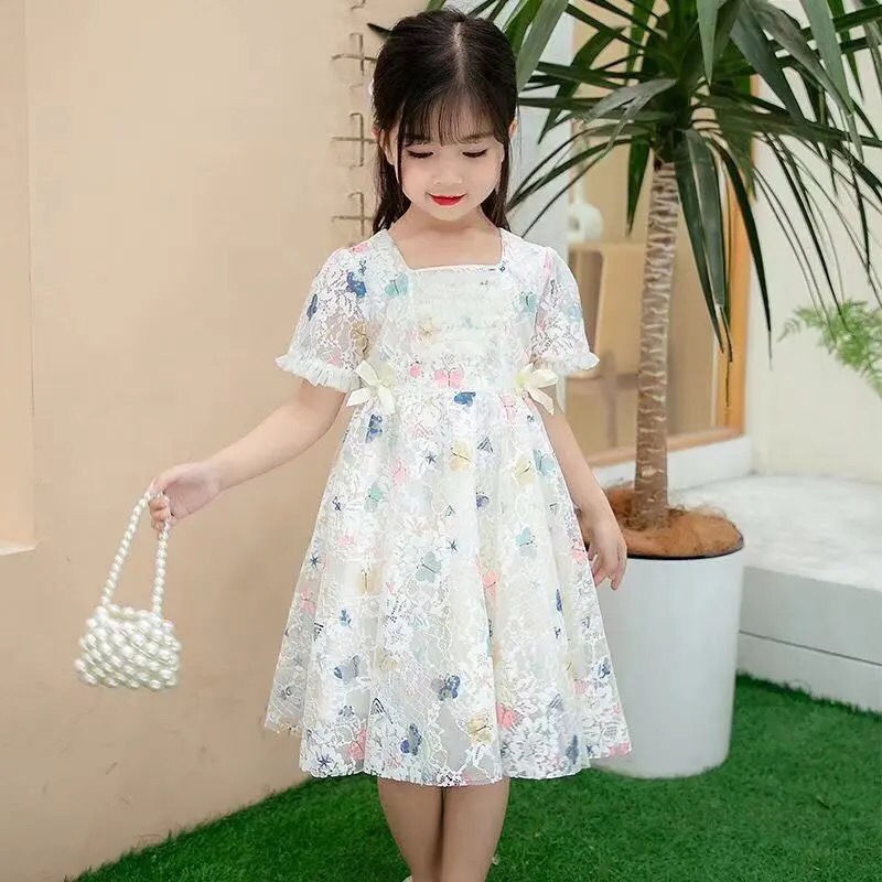imini-ชุดเจ้าหญิงหญิงฤดูร้อน-2021-ใหม่ชุดลูกไม้เกาหลีสไตล์ตะวันตกกระโปรงเด็กลายดอกไม้ชุดเด็กผู้หญิง