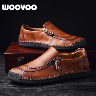 ภาพหน้าปกสินค้าWoovoo รองเท้าหนังวัวชายสีด ําไซต์ใหญ่ 48 ซึ่งคุณอาจชอบสินค้านี้