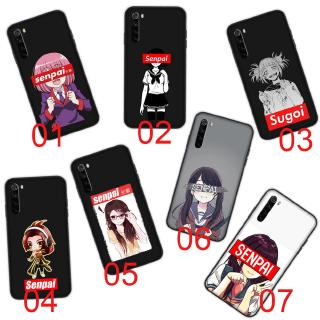 Senpai  Girl Anime Design เคสซอฟท์สีดำ Xiaomi Redmi Note 9 9S 8 Pro Max Cover