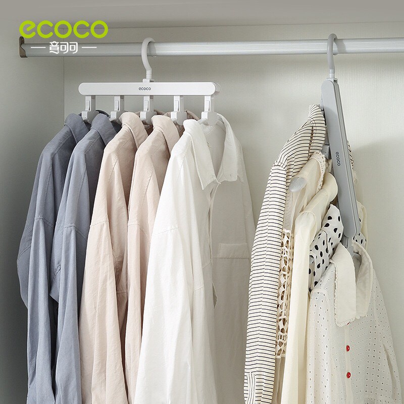 ecoco-ไม้แขวน-ไม้แขวนเสื้อผ้า-หัวหมุนได้-360-องศา-พับได้-อเนกประสงค์-e1904