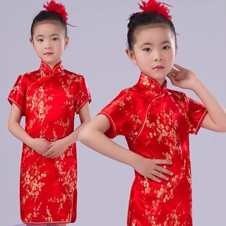 xiaohai-4 หญิงชุดกี่เพ้าแขนสั้น 2020 ฤดูร้อนเด็กใหม่ชุดสไตล์จีนหญิงเสื้อผ้าเด็กหญิงตัวเล็ก ๆ