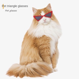 แว่นตากันแดด ทรงสามเหลี่ยม สําหรับสุนัข และแมว 1 ชิ้น