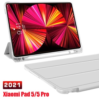 ภาพหน้าปกสินค้าXiaomi Pad 5 Pro Mi Pad 5 2021 11 นิ้ว Auto Wake/ใสเคสหนัง Tpu สําหรับใส่ปากกาดินสอ ที่เกี่ยวข้อง