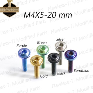 สินค้า Flawless-ti สกรูไทเทเนียม M4×5 9 12 15 20 Torx Type Gr5 สําหรับ Yamaha Nmax Aerox Xmax