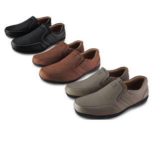 ราคาFREEWOOD CASUAL SHOES รองเท้าหนัง รุ่น 79-611 สีดำ / สีน้ำตาล / สีเผือก (BLACK / BROWN / TARO)