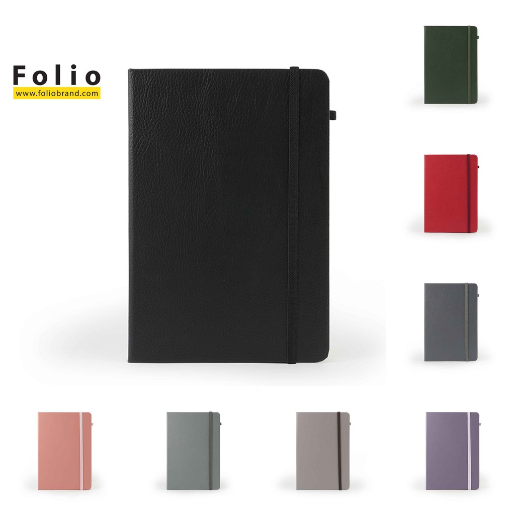 FOLIO: Silver Edge Notebook A5 สมุดขอบเงินขนาด A5 แบบไร้เส้น บริการปั้ม ...