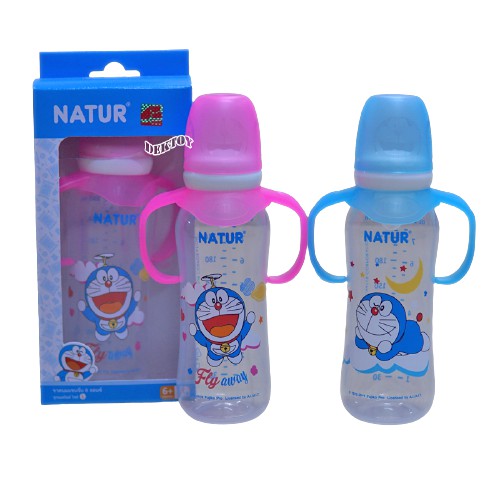 natur-เนเจอร์-ขวดนมเนเจอร์-โดเรมอน-8-ออนซ์แขนจับ-40042-ลายใหม่