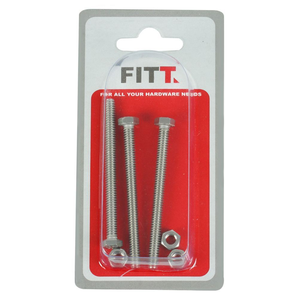 hex-machine-screw-fitt-1-4-x3-3ea-สกรูหัวหกเหลี่ยม-fitt-1-4-นิ้วx3-นิ้ว-3-ตัว-สกรู-น๊อตและแหวน-อุปกรณ์ยึดติด-เครื่องมื